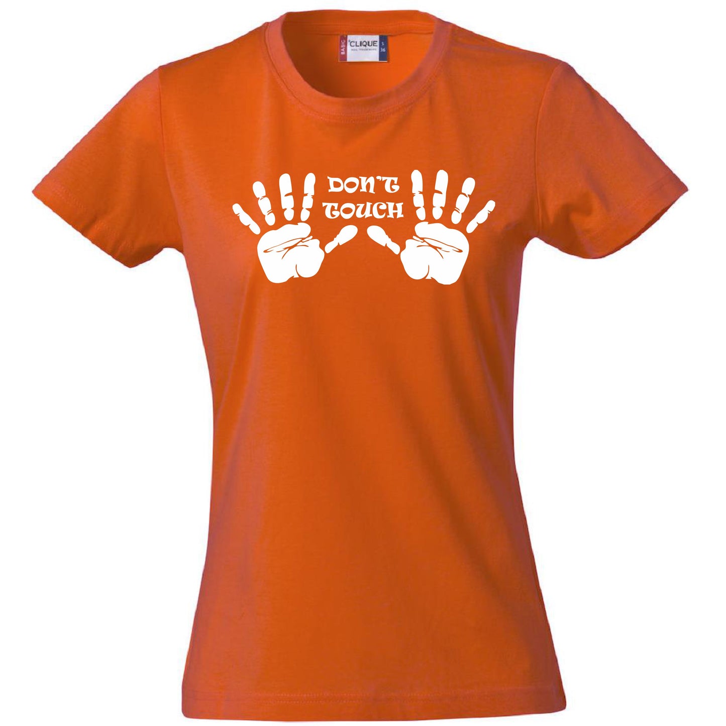 T-Shirt Donna “Don’t Touch” Maglietta Aderente Maniche Corte – PS 28870-008