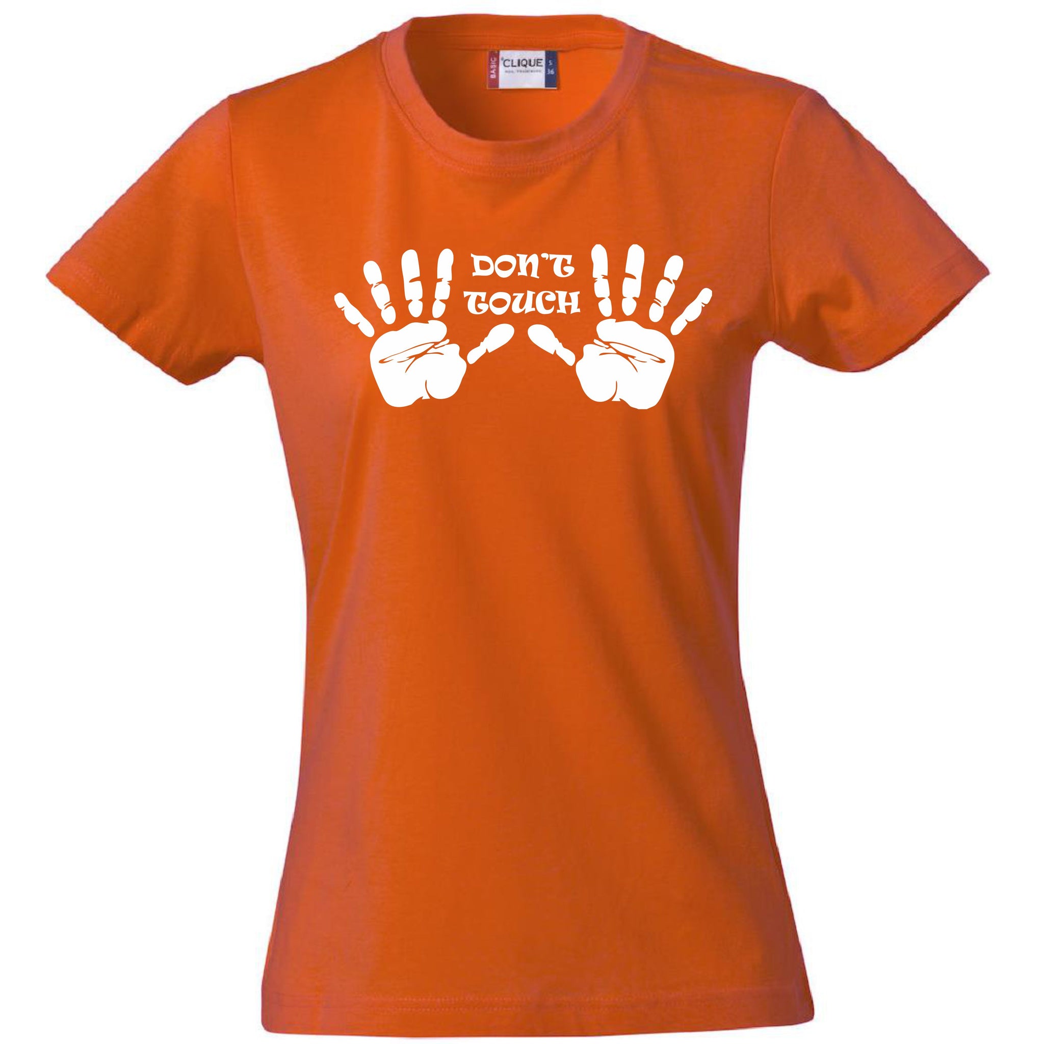T-Shirt Donna “Don’t Touch” Maglietta Aderente Maniche Corte – PS 28870-008