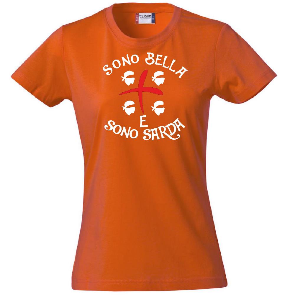 T-Shirt Donna “Sono Bella e Sono Sarda” – Maglietta Manica Corta – PS 28870-020