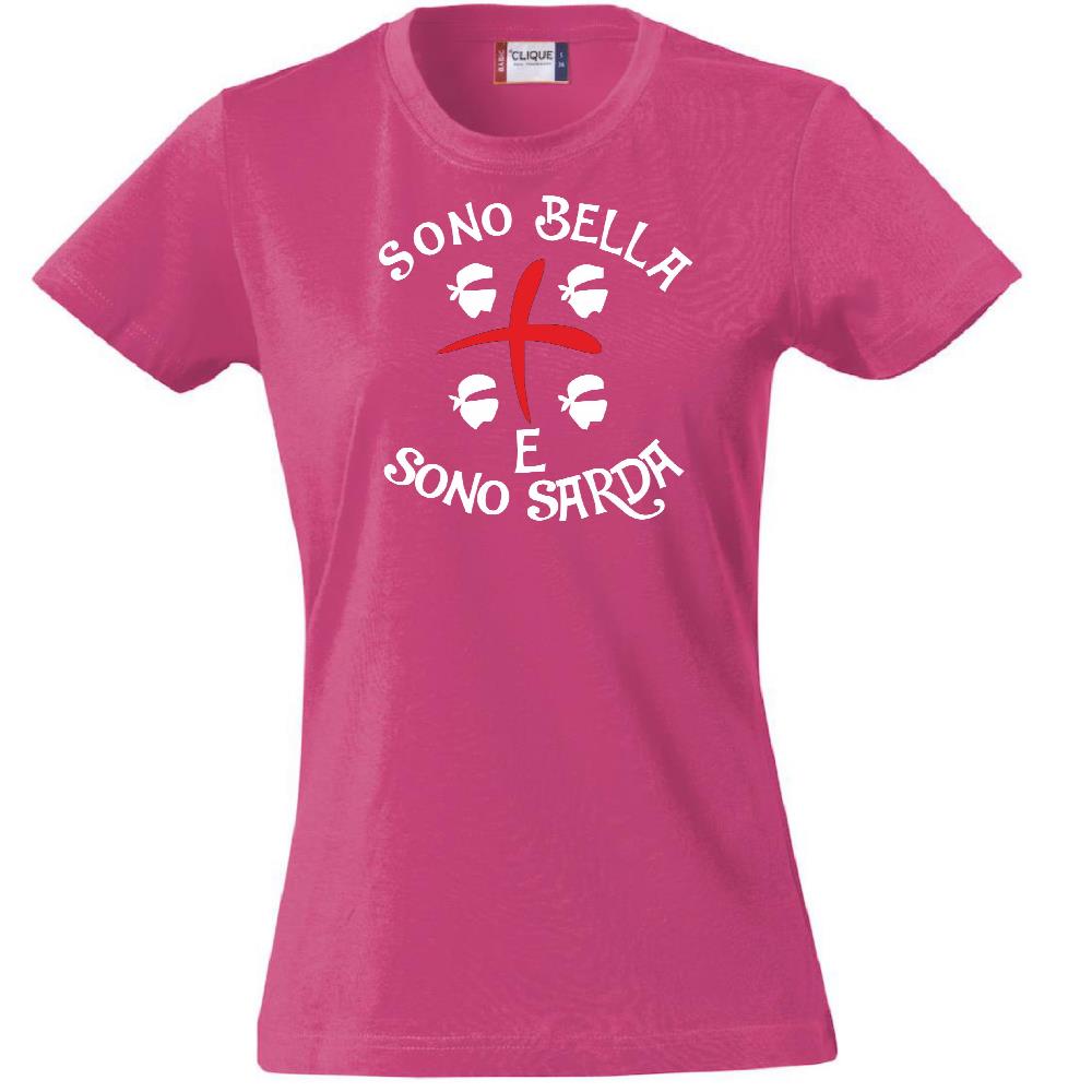 T-Shirt Donna “Sono Bella e Sono Sarda” – Maglietta Manica Corta – PS 28870-020
