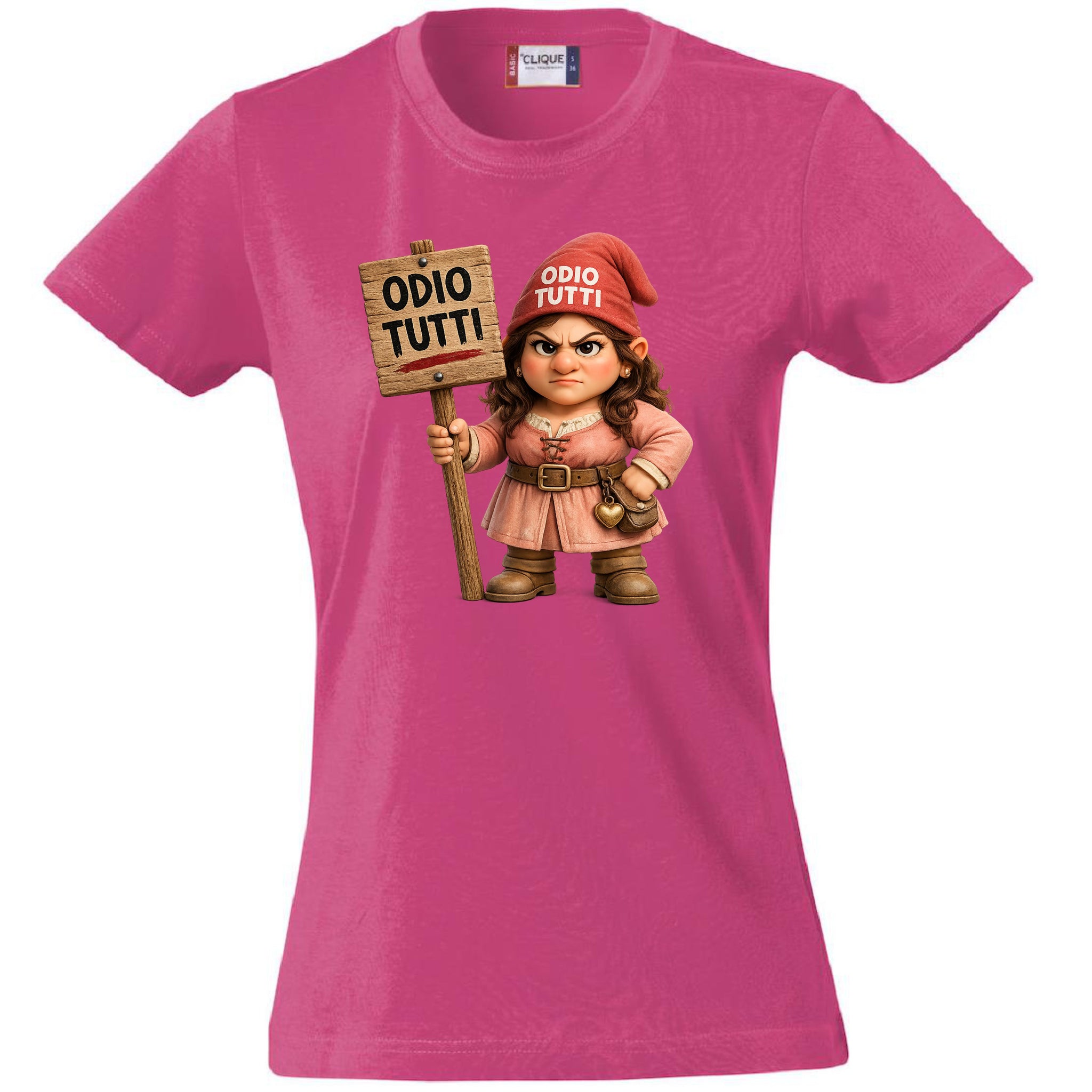 T-Shirt Donna Odio Tutti – Idea regalo – Personalizzabile Con Nom e Sulla Schiena PS 28870-034