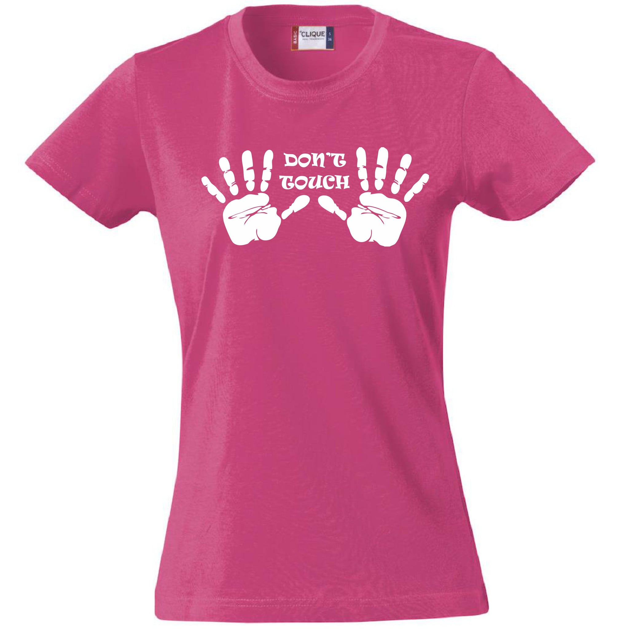 T-Shirt Donna “Don’t Touch” Maglietta Aderente Maniche Corte – PS 28870-008