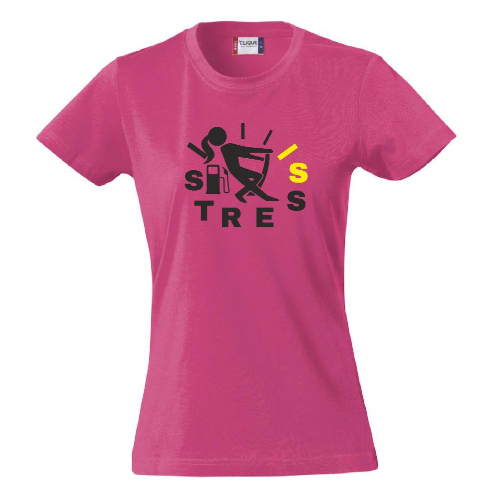 T-Shirt “Pieno di Stress” – Maglietta Simpatica Manica Corta – PS 28870-A019