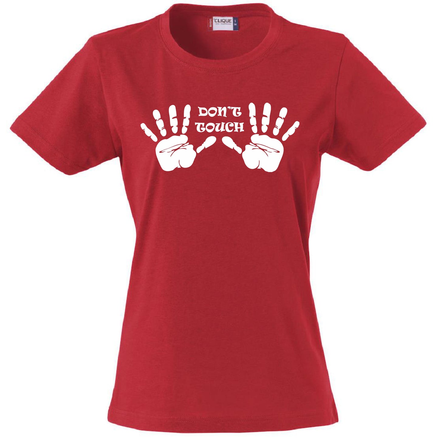 T-Shirt Donna “Don’t Touch” Maglietta Aderente Maniche Corte – PS 28870-008