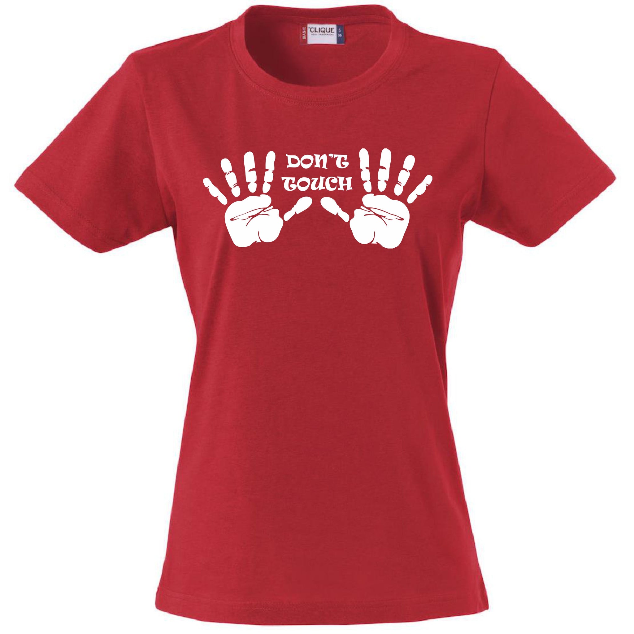T-Shirt Donna “Don’t Touch” Maglietta Aderente Maniche Corte – PS 28870-008