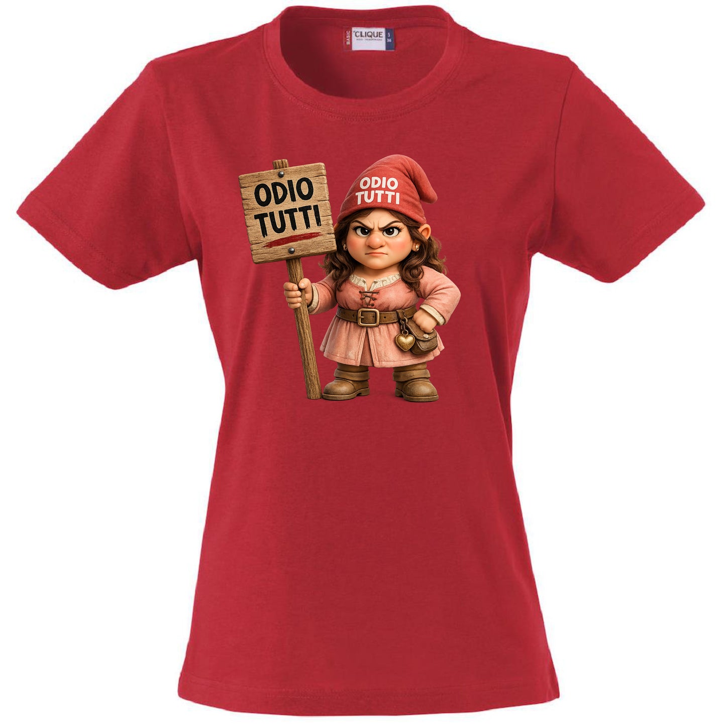 T-Shirt Donna Odio Tutti – Idea regalo – Personalizzabile Con Nom e Sulla Schiena PS 28870-034