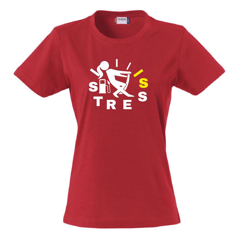 T-Shirt “Pieno di Stress” – Maglietta Simpatica Manica Corta – PS 28870-A019