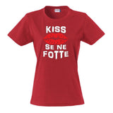T-Shirt Donna “Kiss Se Ne Fotte” – Maglietta Divertente in Cotone – PS 28870-023