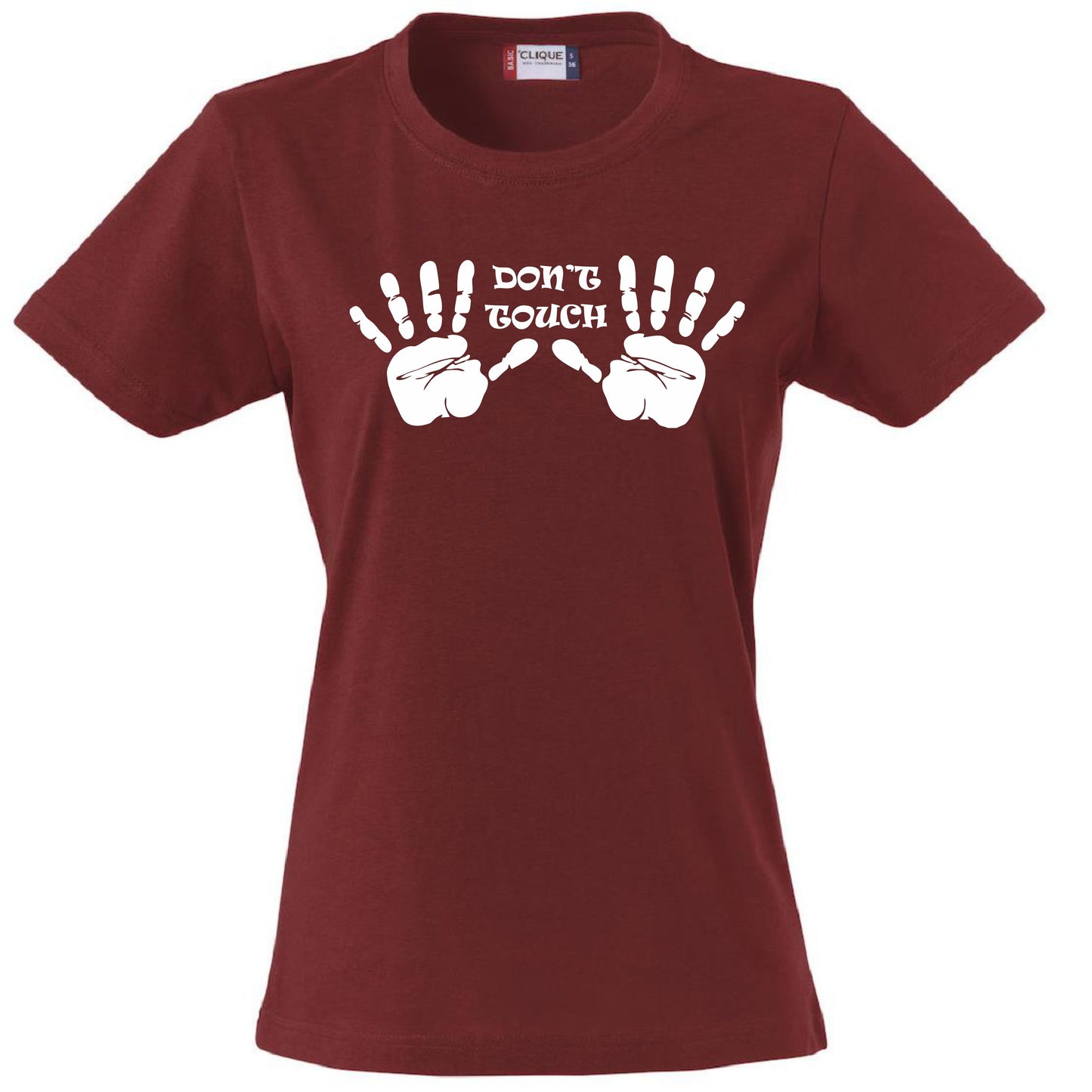T-Shirt Donna “Don’t Touch” Maglietta Aderente Maniche Corte – PS 28870-008