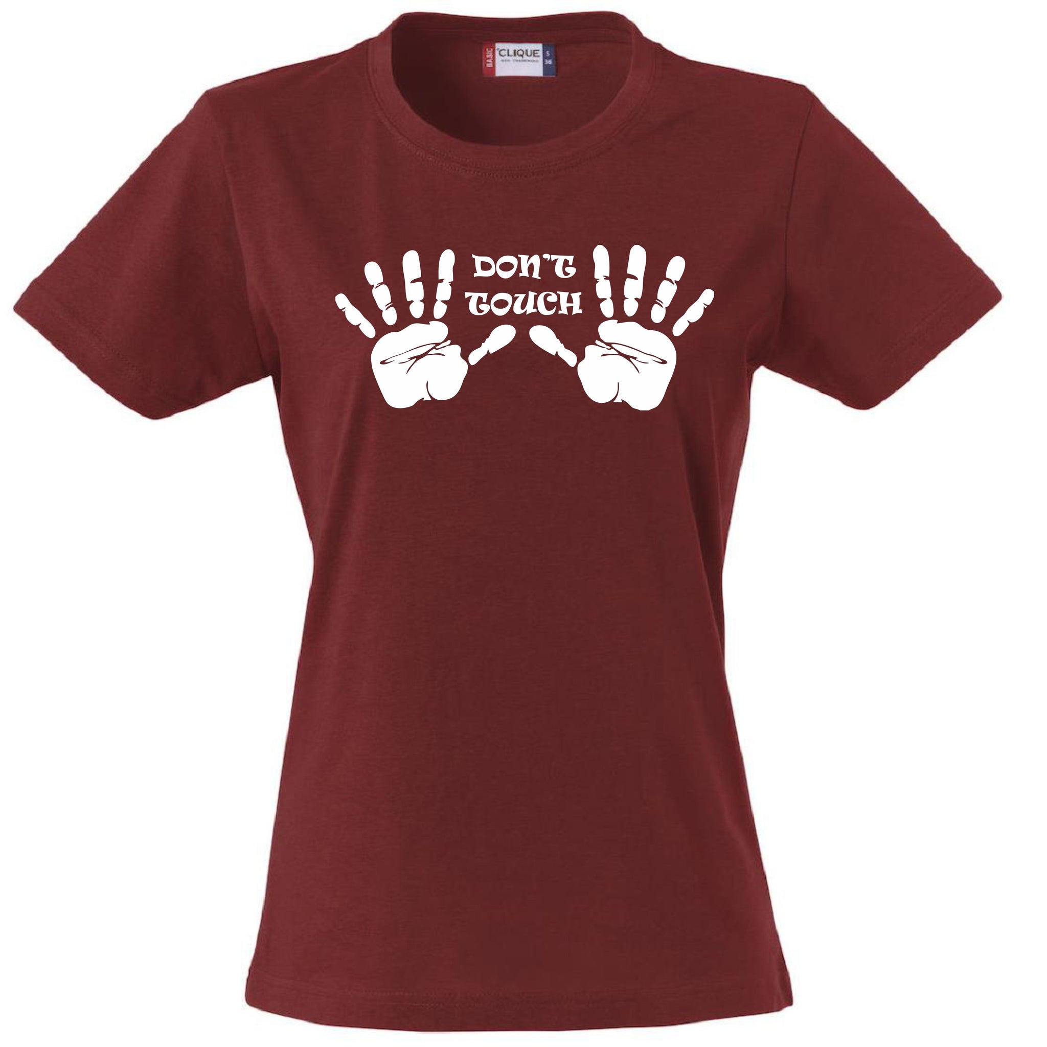T-Shirt Donna “Don’t Touch” Maglietta Aderente Maniche Corte – PS 28870-008