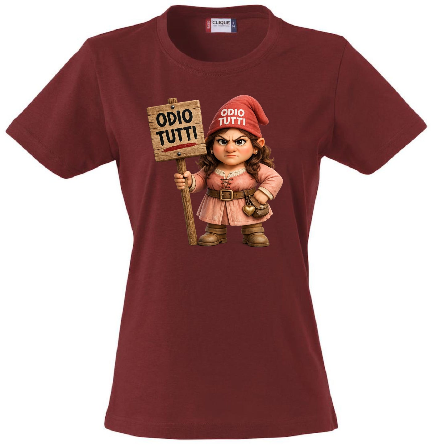 T-Shirt Donna Odio Tutti – Idea regalo – Personalizzabile Con Nom e Sulla Schiena PS 28870-034