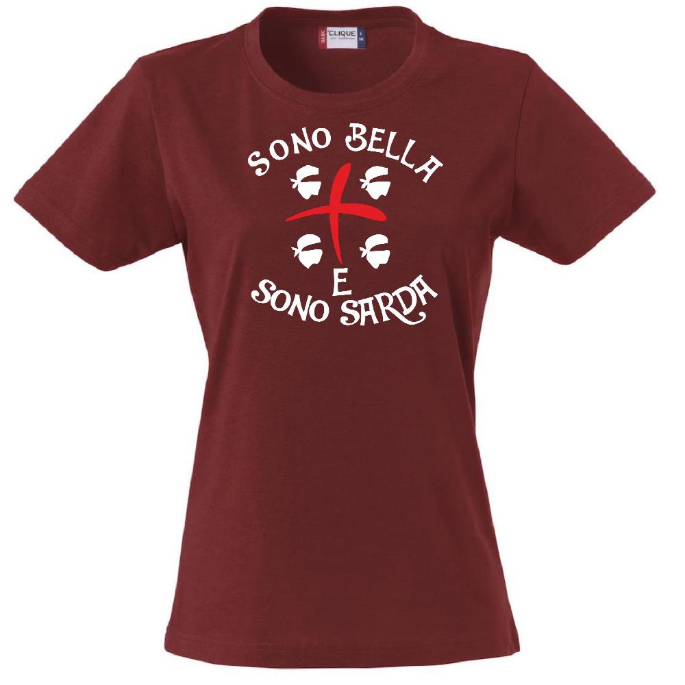T-Shirt Donna “Sono Bella e Sono Sarda” – Maglietta Manica Corta – PS 28870-020