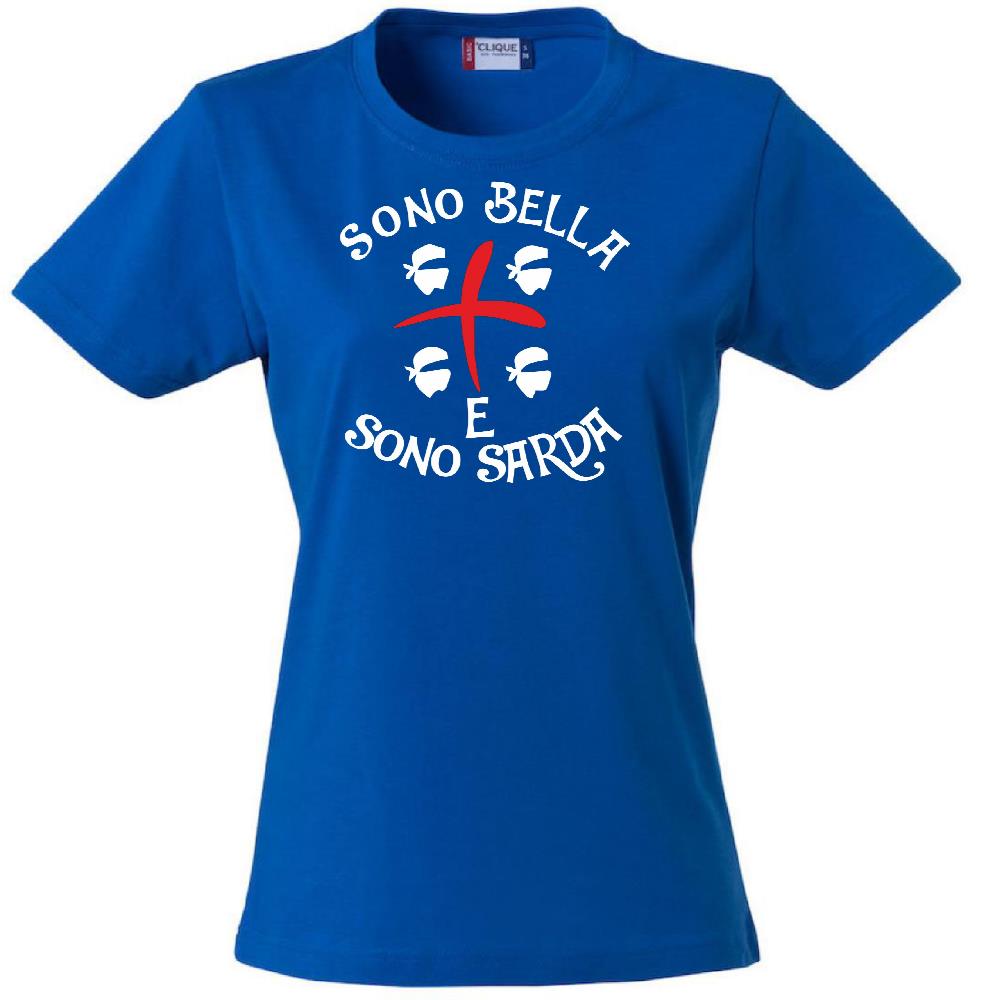 T-Shirt Donna “Sono Bella e Sono Sarda” – Maglietta Manica Corta – PS 28870-020