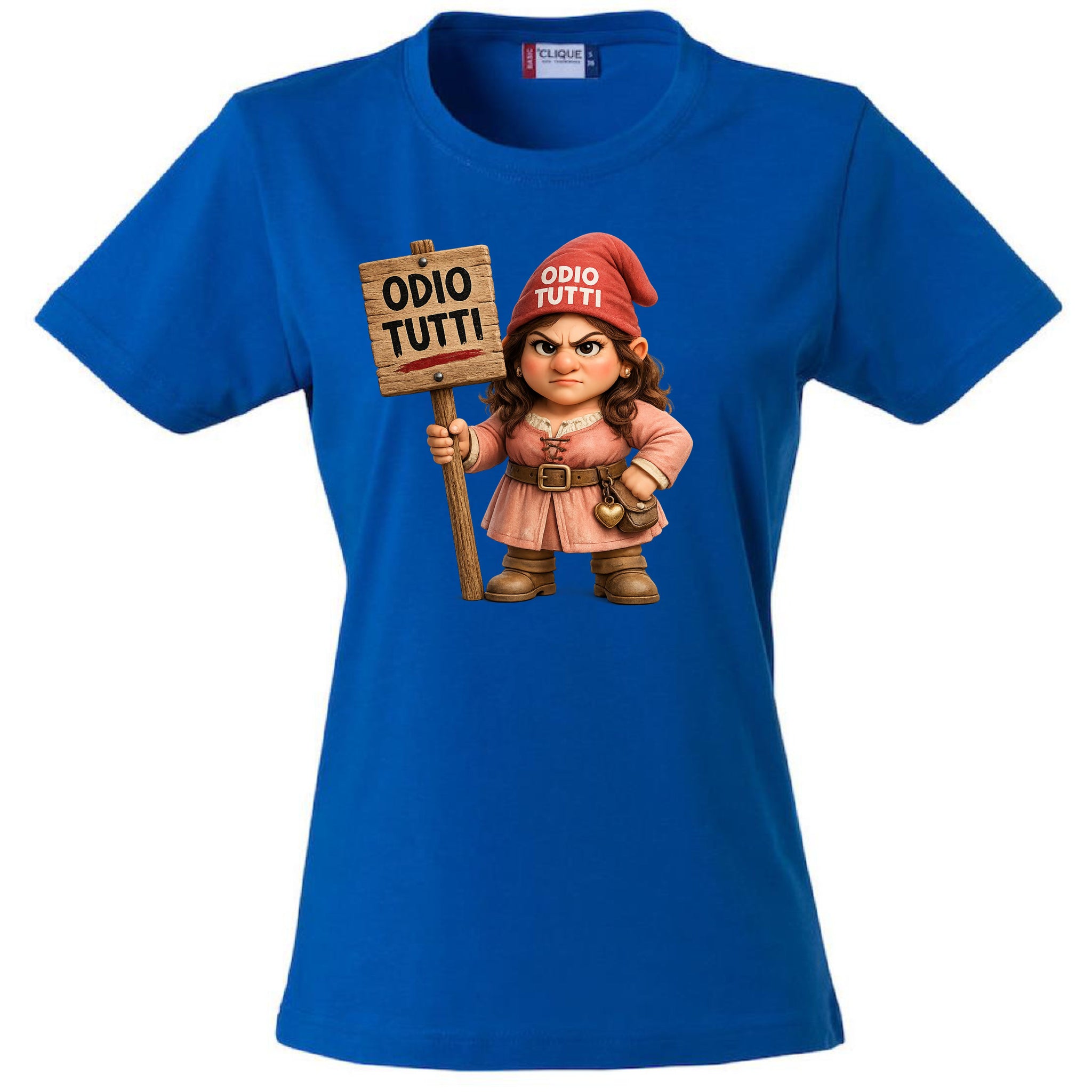 T-Shirt Donna Odio Tutti – Idea regalo – Personalizzabile Con Nom e Sulla Schiena PS 28870-034