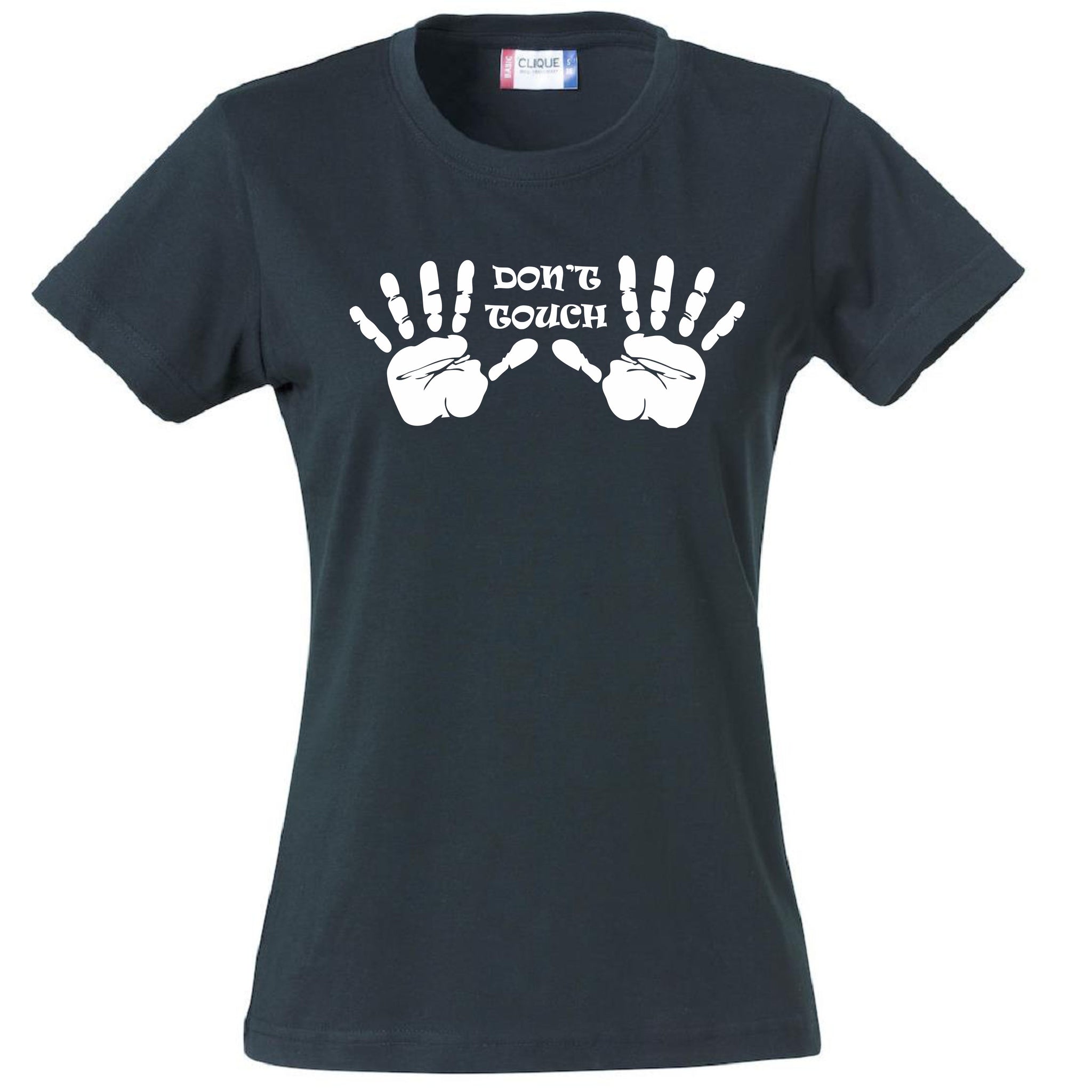 T-Shirt Donna “Don’t Touch” Maglietta Aderente Maniche Corte – PS 28870-008