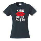 T-Shirt Donna “Kiss Se Ne Fotte” – Maglietta Divertente in Cotone – PS 28870-023