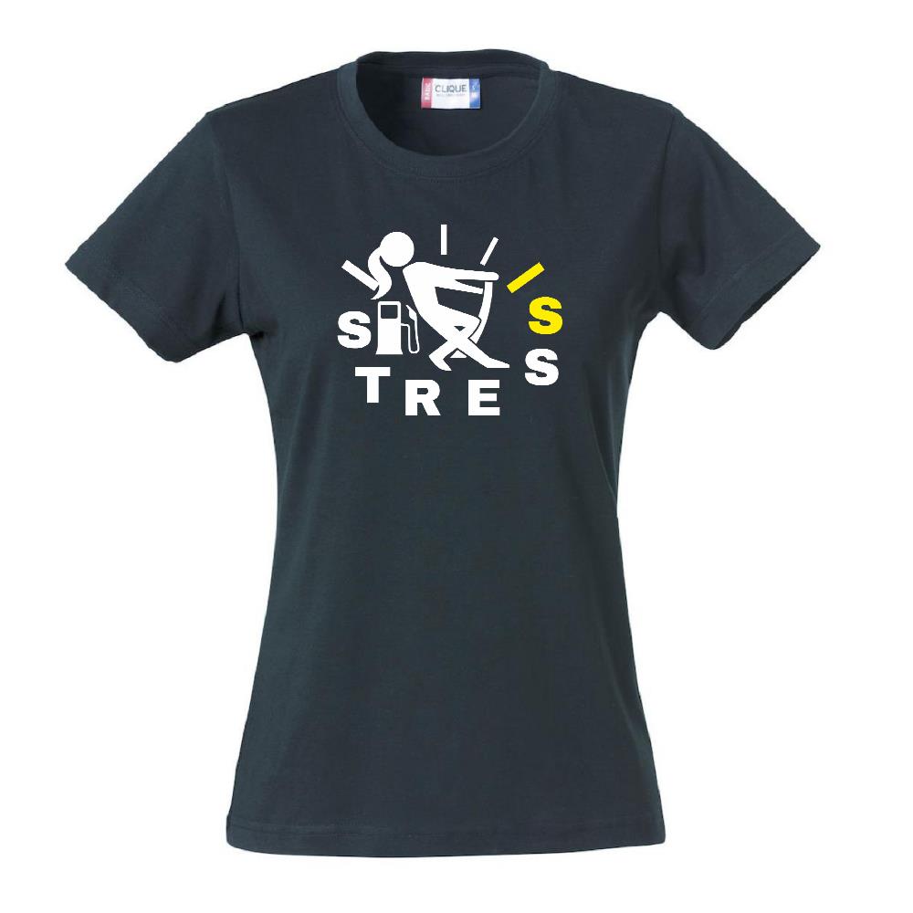 T-Shirt “Pieno di Stress” – Maglietta Simpatica Manica Corta – PS 28870-A019