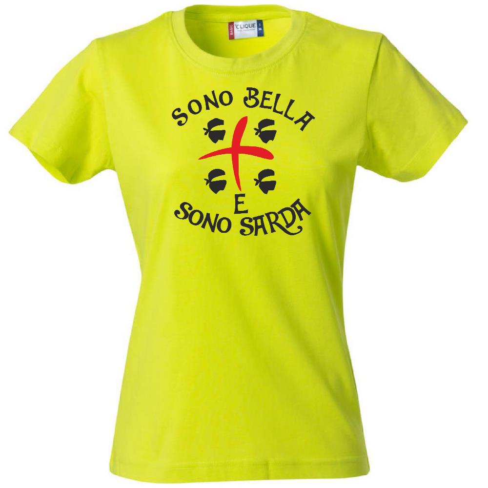 T-Shirt Donna “Sono Bella e Sono Sarda” – Maglietta Manica Corta – PS 28870-020