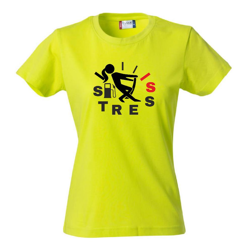T-Shirt “Pieno di Stress” – Maglietta Simpatica Manica Corta – PS 28870-A019
