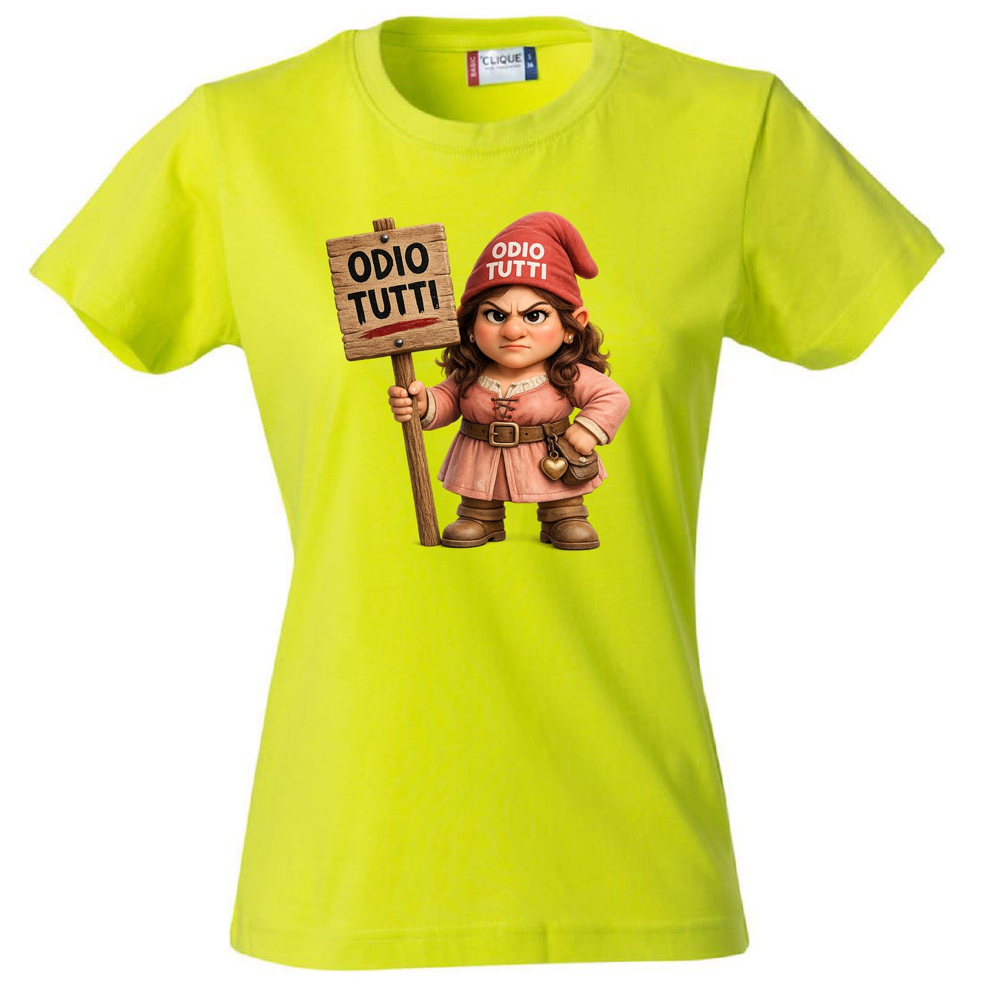 T-Shirt Donna Odio Tutti – Idea regalo – Personalizzabile Con Nom e Sulla Schiena PS 28870-034