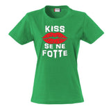 T-Shirt Donna “Kiss Se Ne Fotte” – Maglietta Divertente in Cotone – PS 28870-023