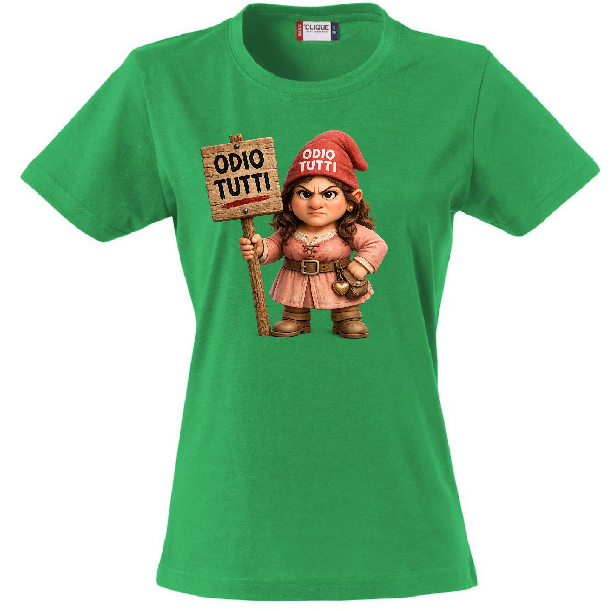 T-Shirt Donna Odio Tutti – Idea regalo – Personalizzabile Con Nom e Sulla Schiena PS 28870-034