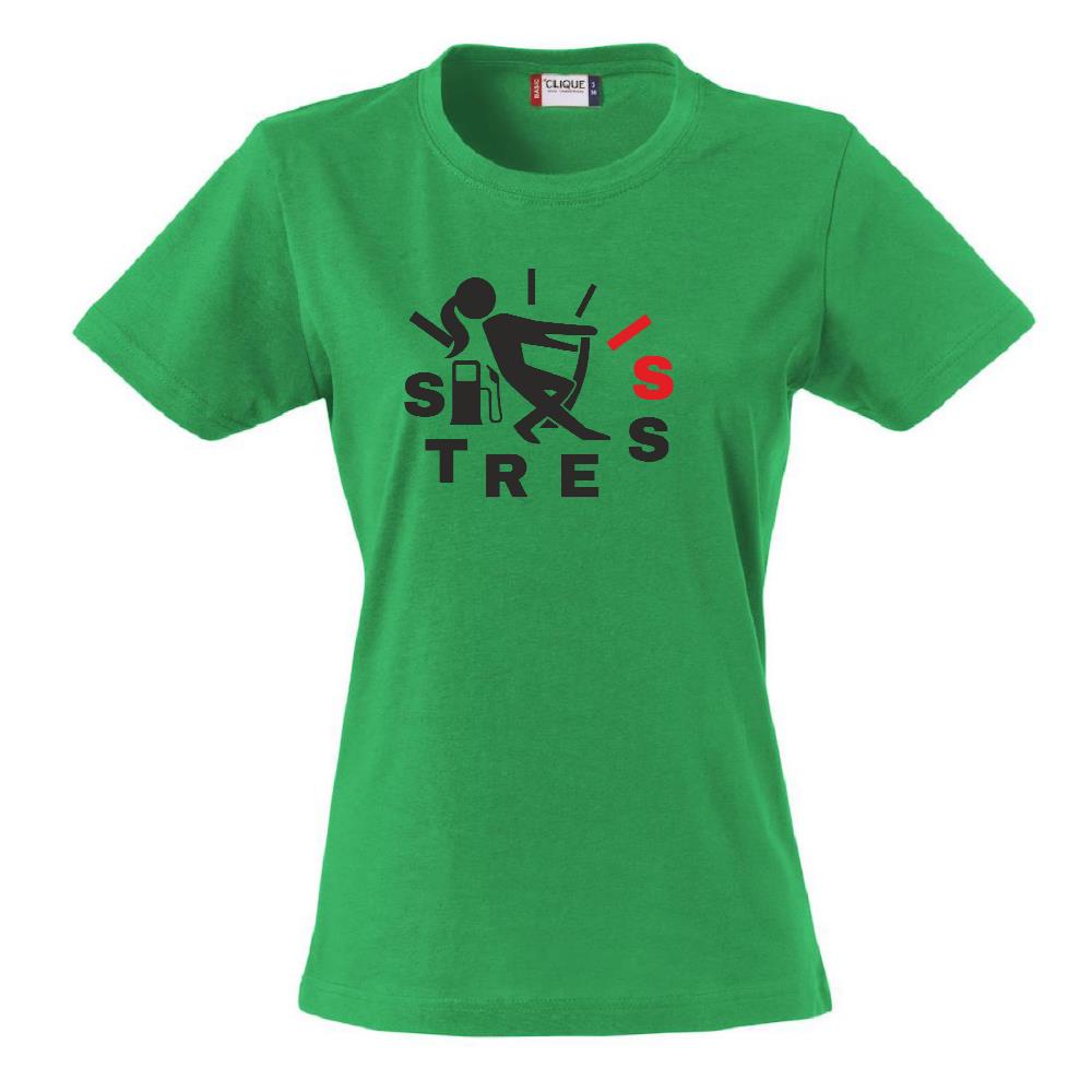 T-Shirt “Pieno di Stress” – Maglietta Simpatica Manica Corta – PS 28870-A019