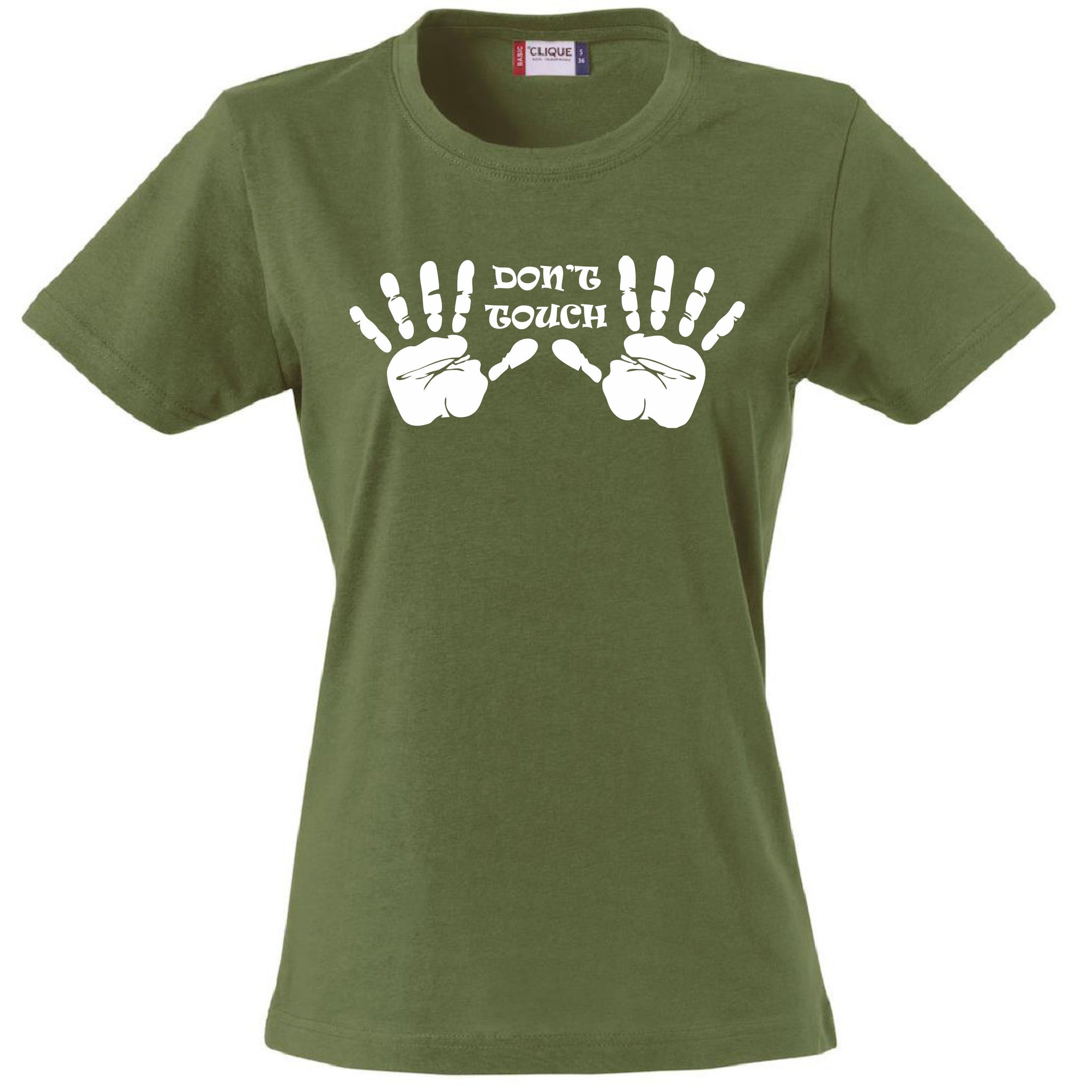 T-Shirt Donna “Don’t Touch” Maglietta Aderente Maniche Corte – PS 28870-008