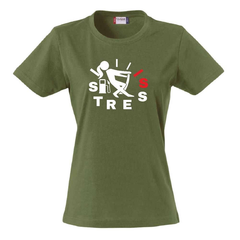 T-Shirt “Pieno di Stress” – Maglietta Simpatica Manica Corta – PS 28870-A019