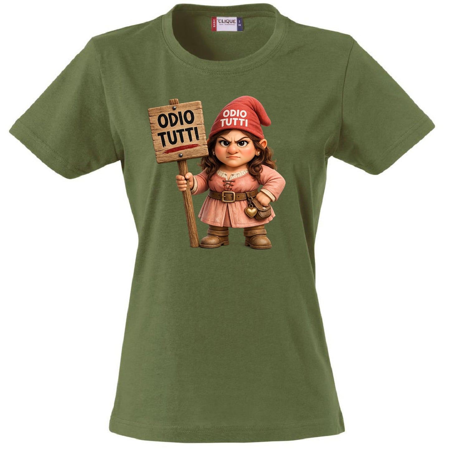 T-Shirt Donna Odio Tutti – Idea regalo – Personalizzabile Con Nom e Sulla Schiena PS 28870-034