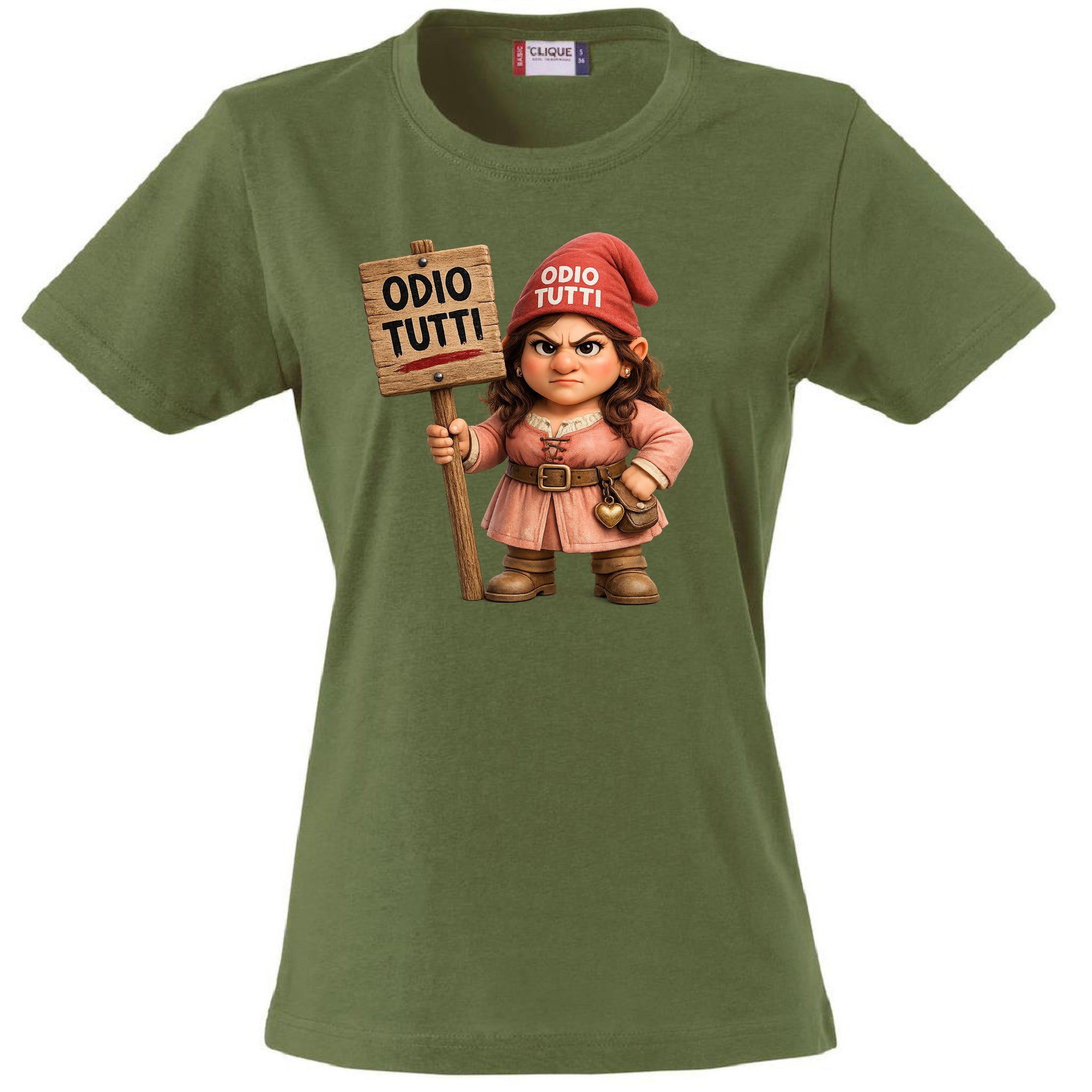 T-Shirt Donna Odio Tutti – Idea regalo – Personalizzabile Con Nom e Sulla Schiena PS 28870-034