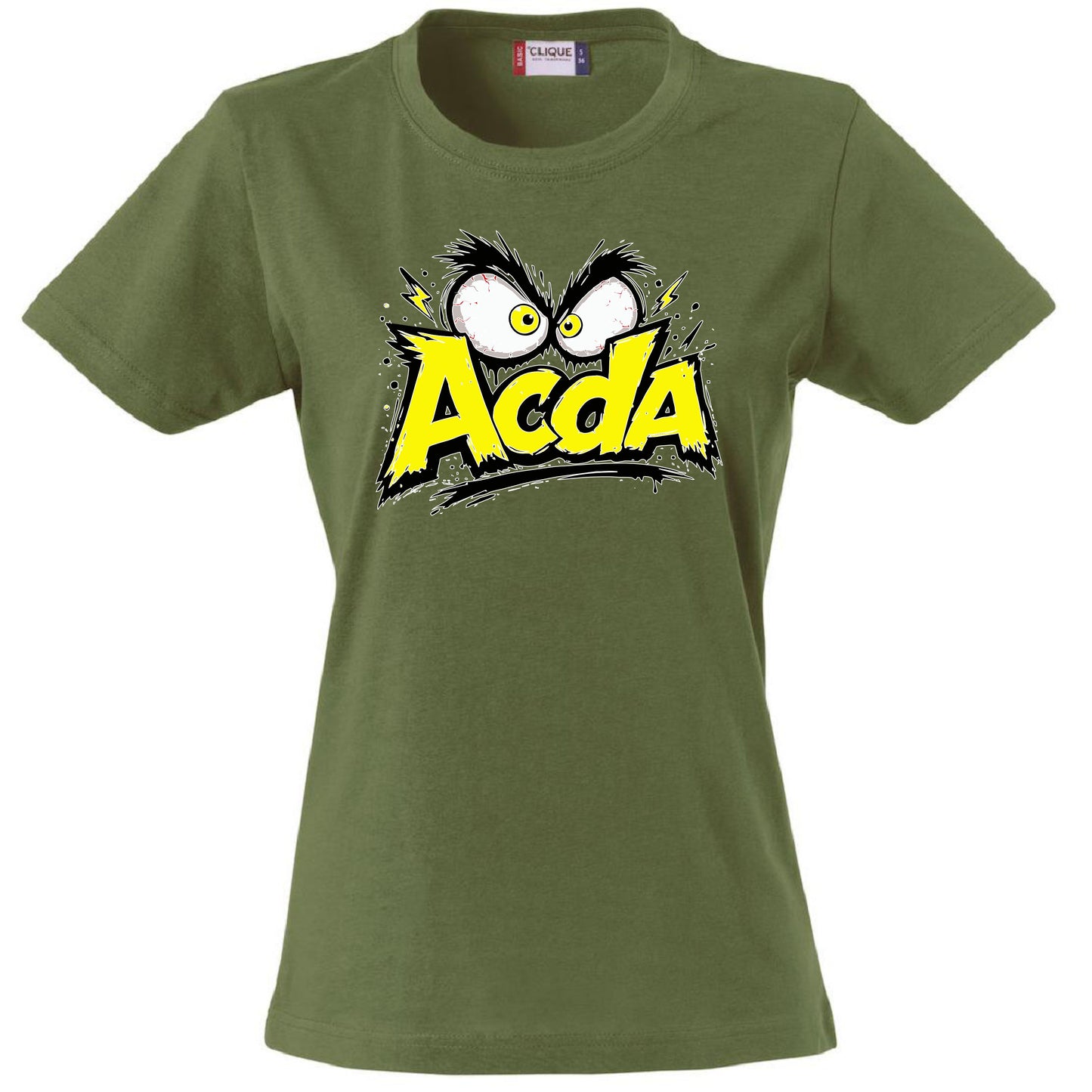T-Shirt Donna ACDA Acida – Idea regalo – Personalizzabile Con Nom e Sulla Schiena PS 28870-033