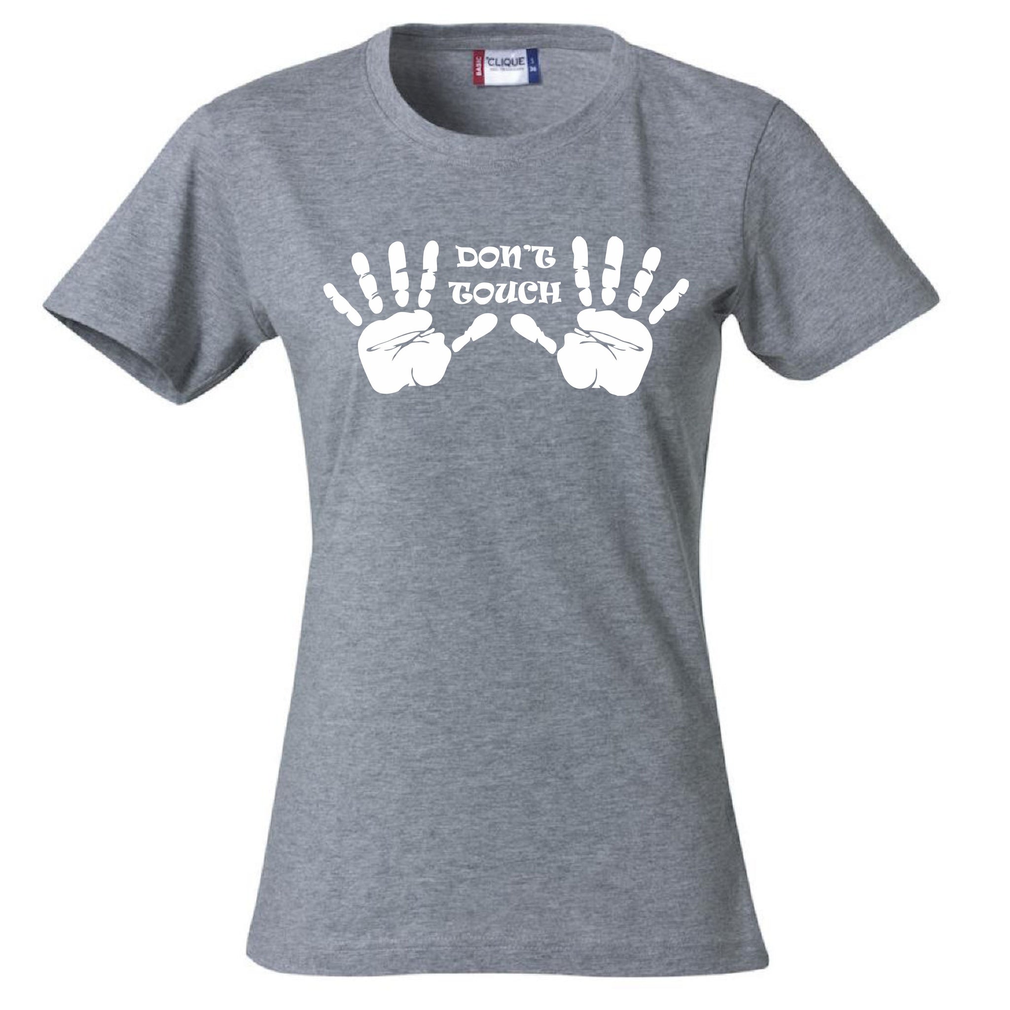 T-Shirt Donna “Don’t Touch” Maglietta Aderente Maniche Corte – PS 28870-008