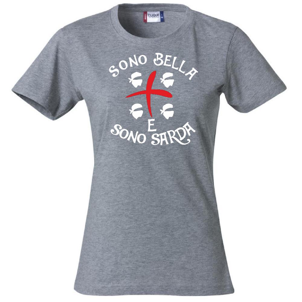 T-Shirt Donna “Sono Bella e Sono Sarda” – Maglietta Manica Corta – PS 28870-020