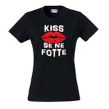 T-Shirt Donna “Kiss Se Ne Fotte” – Maglietta Divertente in Cotone – PS 28870-023