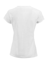 T-Shirt Donna Derby-T in Cotone Fiammato – Collo e Maniche Taglio Vivo – PS 36976