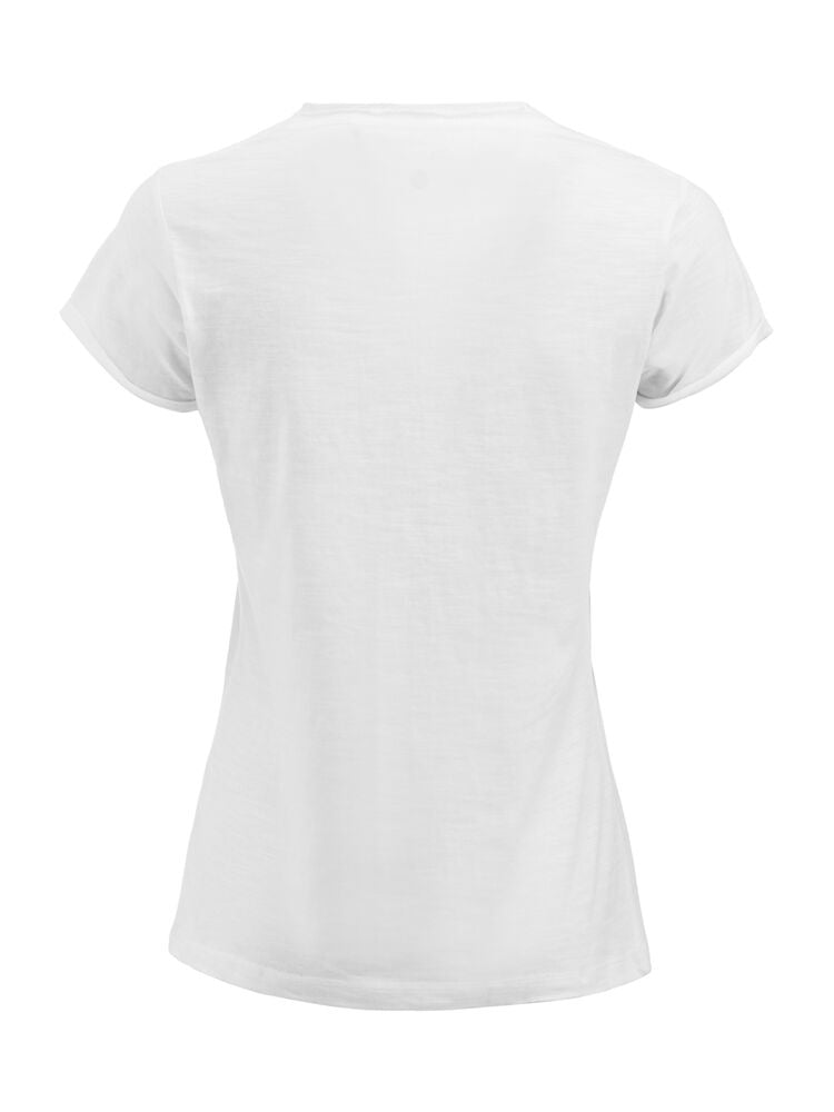 T-Shirt Donna Derby-T in Cotone Fiammato – Collo e Maniche Taglio Vivo – PS 36976