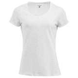 T-Shirt Donna Derby-T in Cotone Fiammato – Collo e Maniche Taglio Vivo – PS 36976