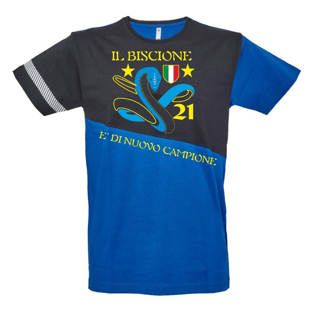 T-Shirt Inter Campione d’Italia 2025/2026 -  21 Scudetti 2 Stelle – PS 09600-INT