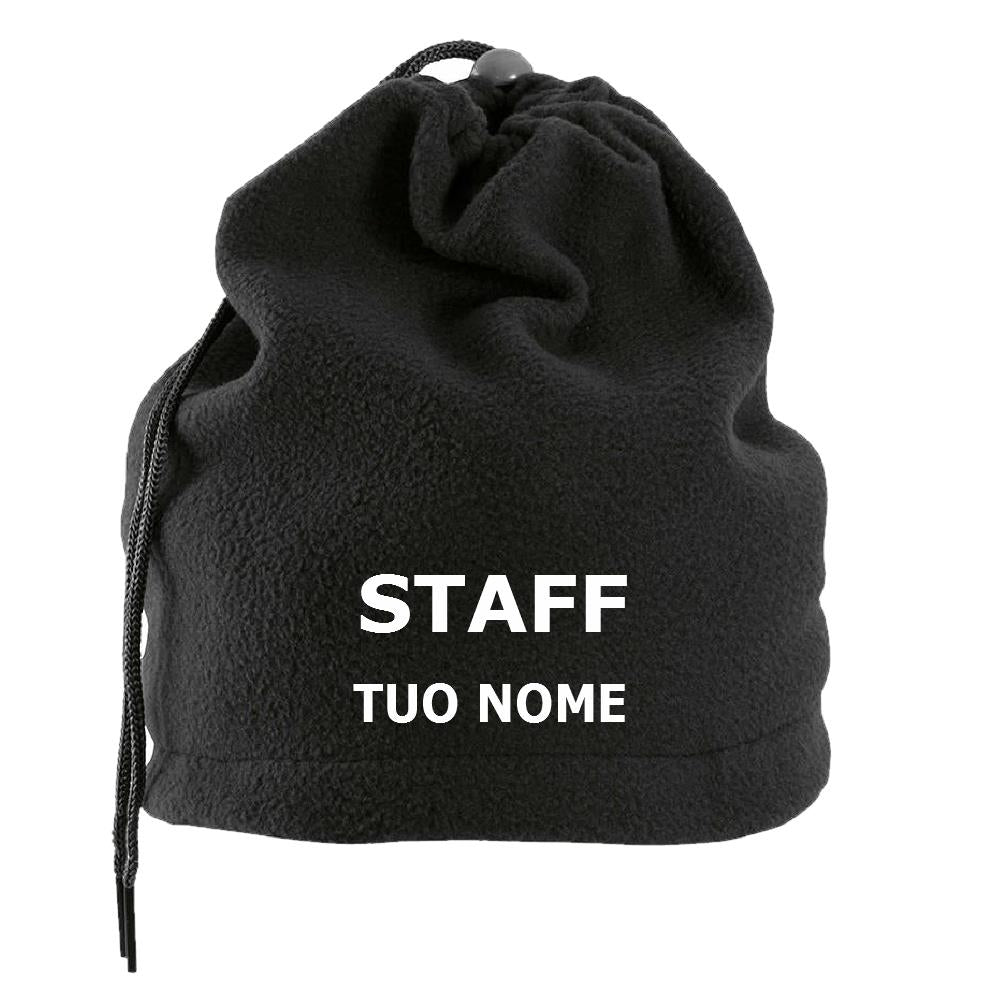 Fascia ScaldaCollo In Polar Trasformabile In Cappello Con Cordino Personalizzata Con Ricamo PS 40311
