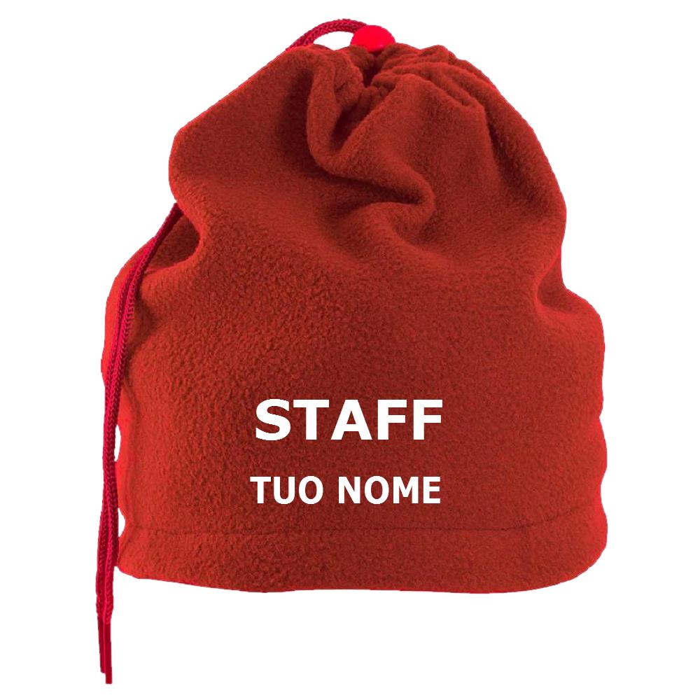 Fascia ScaldaCollo In Polar Trasformabile In Cappello Con Cordino Personalizzata Con Ricamo PS 40311
