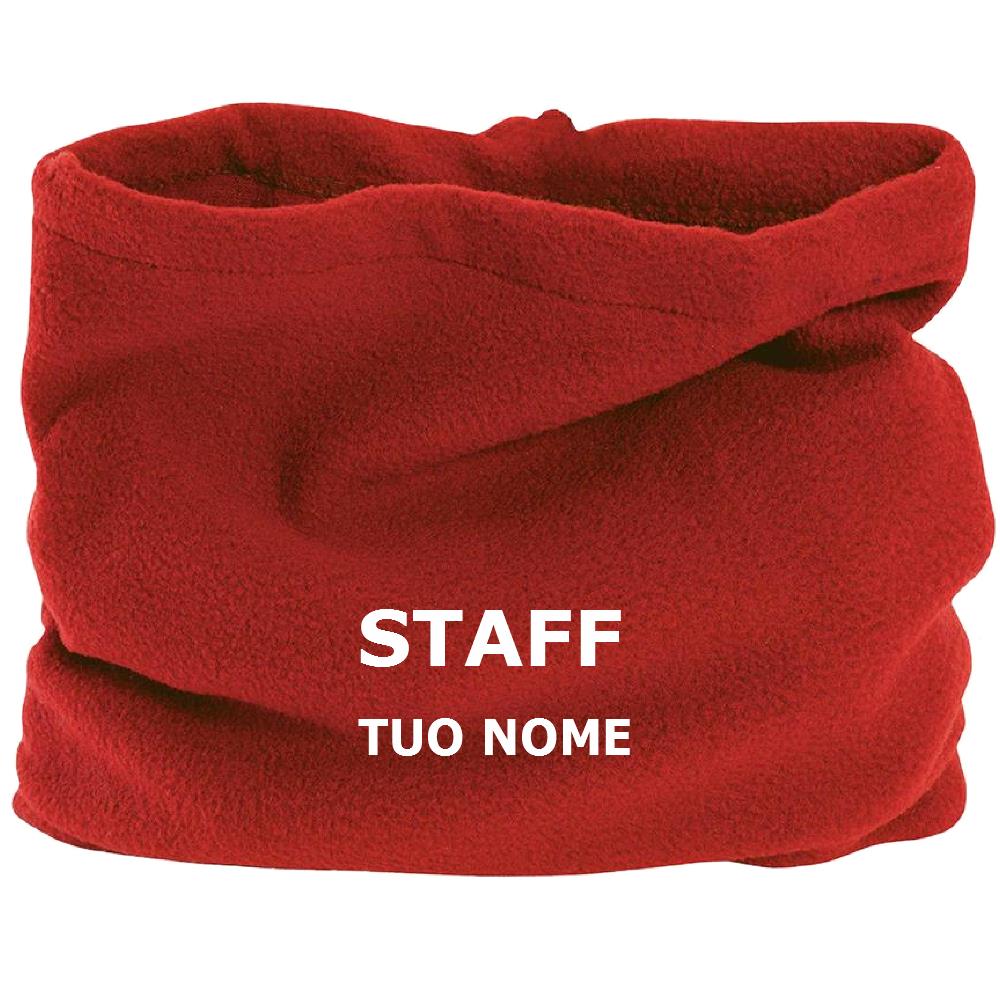 Fascia ScaldaCollo In Polar Trasformabile In Cappello Con Cordino Personalizzata Con Ricamo PS 40311