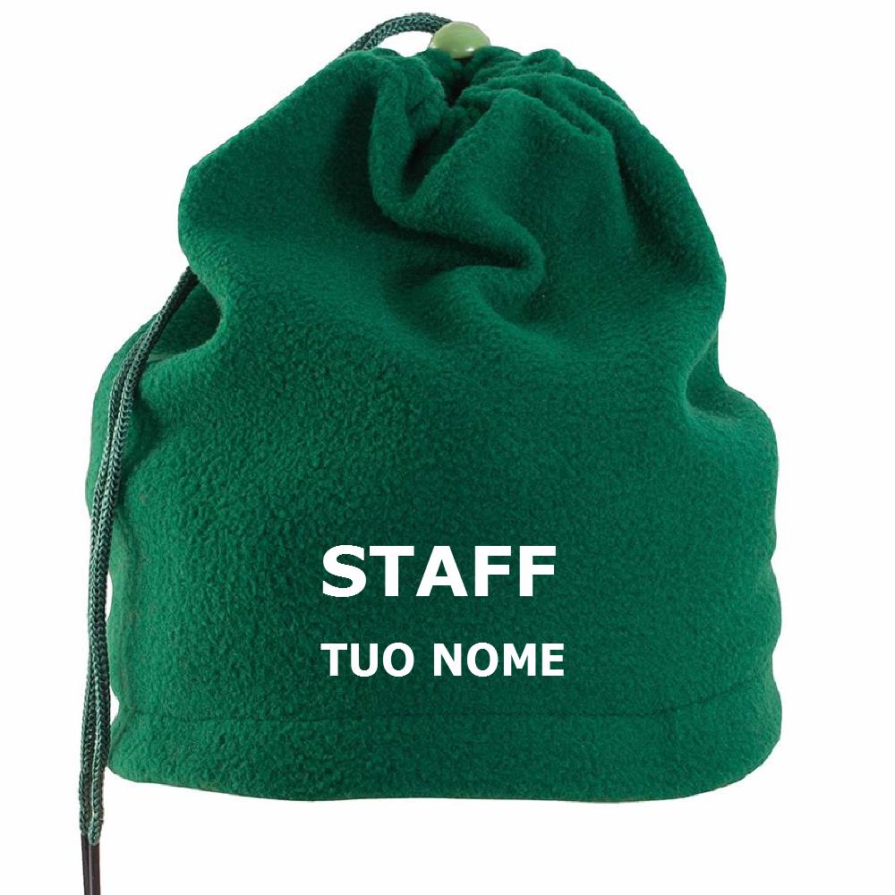 Fascia ScaldaCollo In Polar Trasformabile In Cappello Con Cordino Personalizzata Con Ricamo PS 40311