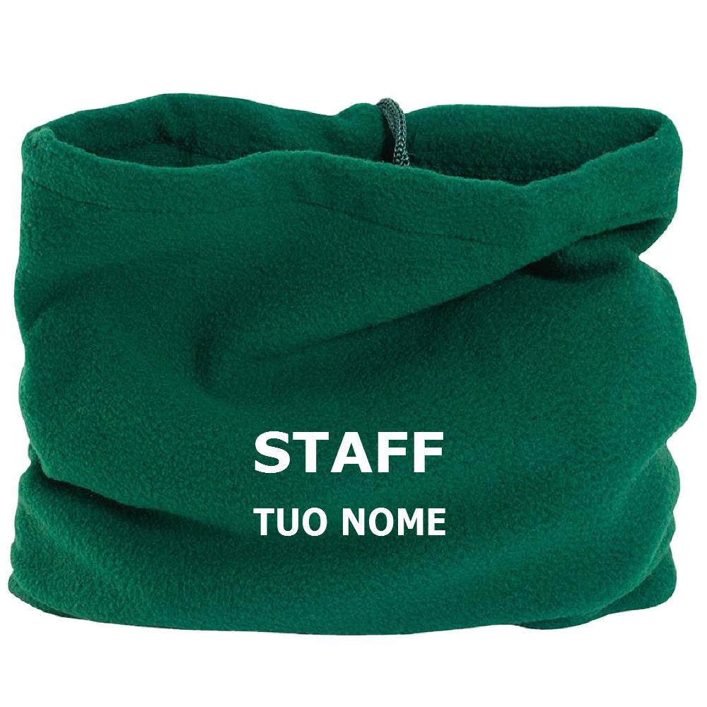 Fascia ScaldaCollo In Polar Trasformabile In Cappello Con Cordino Personalizzata Con Ricamo PS 40311
