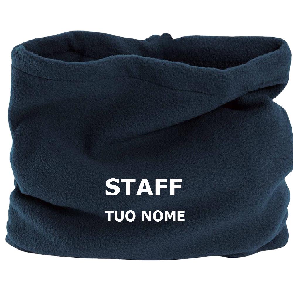 Fascia ScaldaCollo In Polar Trasformabile In Cappello Con Cordino Personalizzata Con Ricamo PS 40311