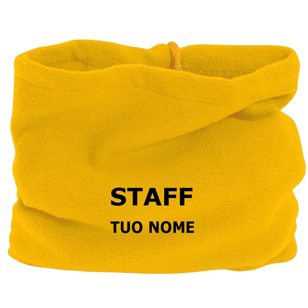 Fascia ScaldaCollo In Polar Trasformabile In Cappello Con Cordino Personalizzata Con Ricamo PS 40311