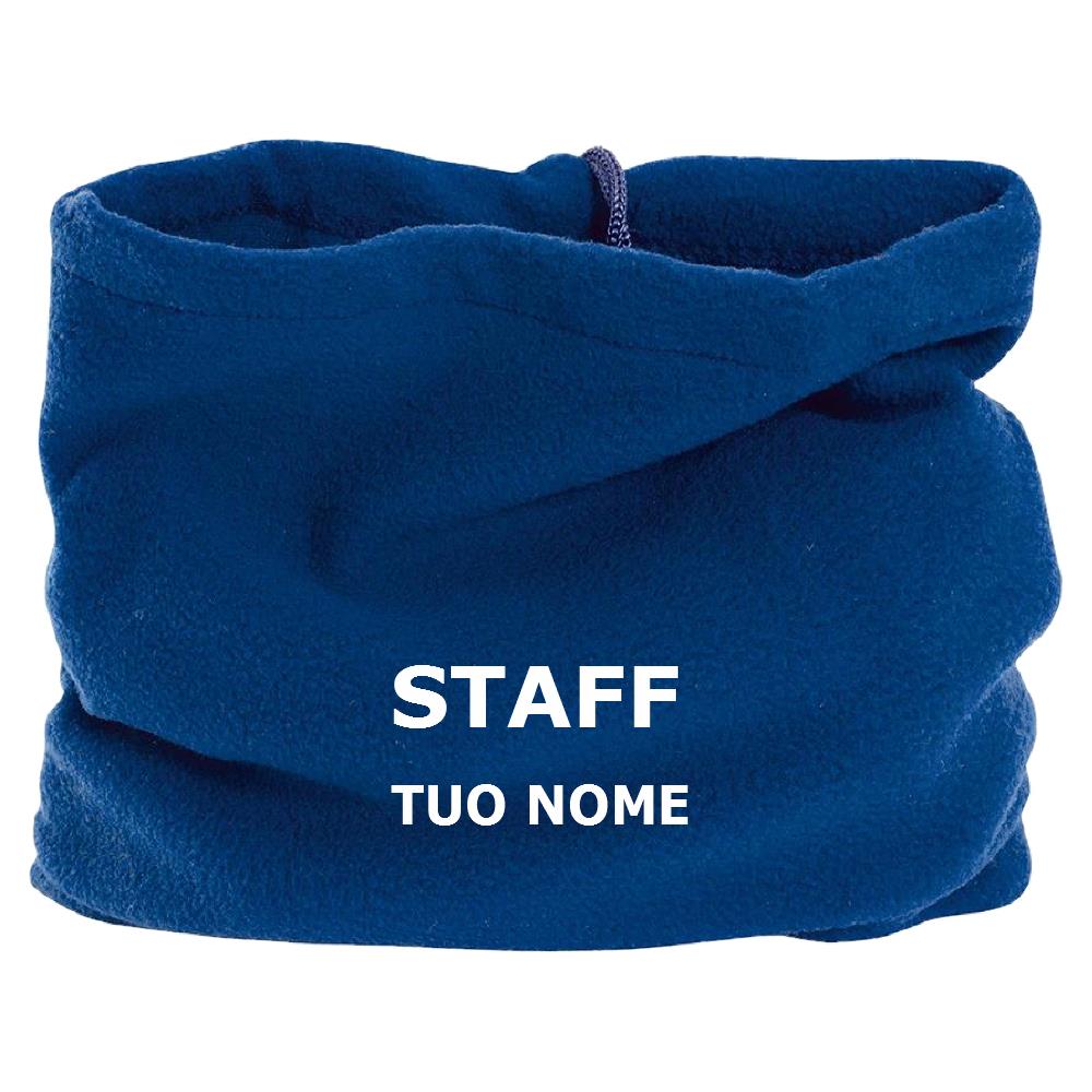 Fascia ScaldaCollo In Polar Trasformabile In Cappello Con Cordino Personalizzata Con Ricamo PS 40311
