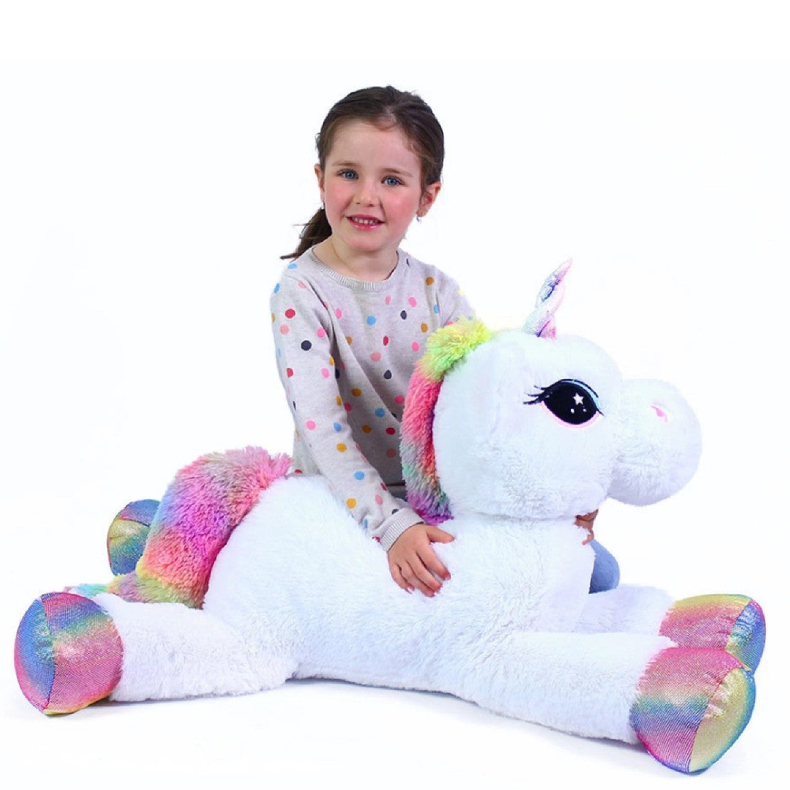 Peluche Unicorno 85 cm – Morbido Pupazzo Gigante in Peluche – Cod. 03068