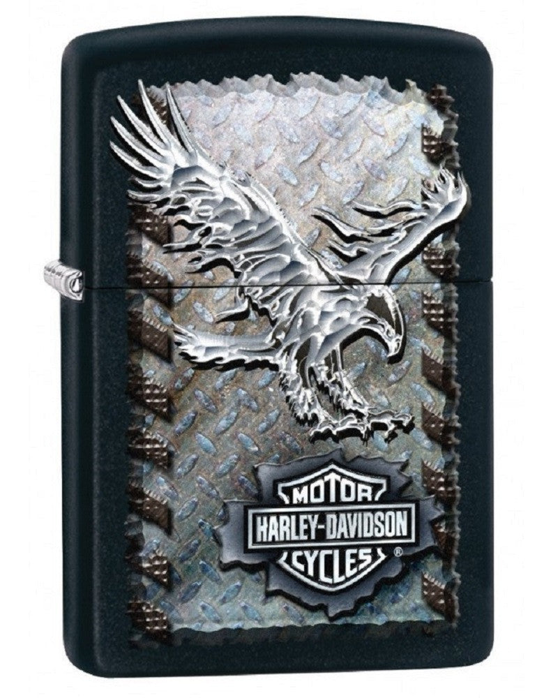 Accendino Zippo Harley-Davidson Eagle Shield Black Matte – Made in USA – PS 03296