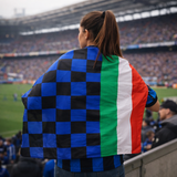 Bandiera Stadio Scacchi Nero Azzurri – Bandierone Gigante Tifosi Scudetto Inter – PS 03651